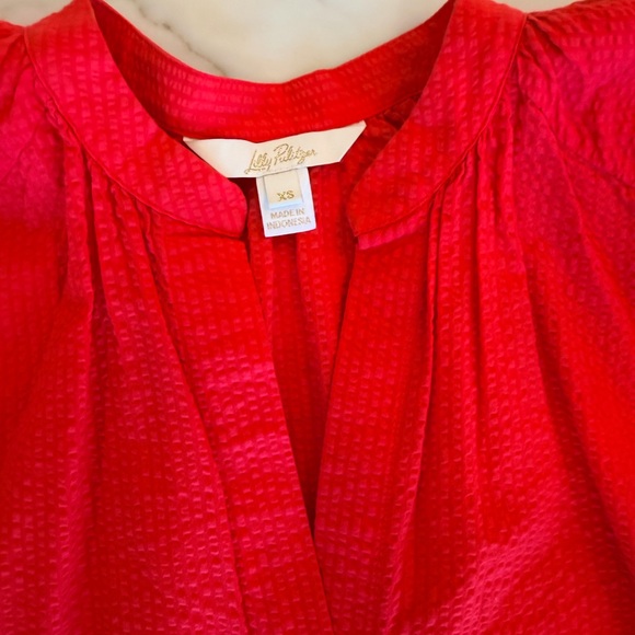 Lilly Pulitzer Textured Red Swim Coverup - Picture 2 of 4